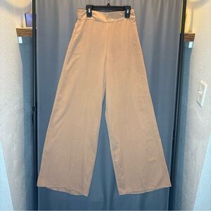 Costa Blanca Tan Wide-Leg Trousers